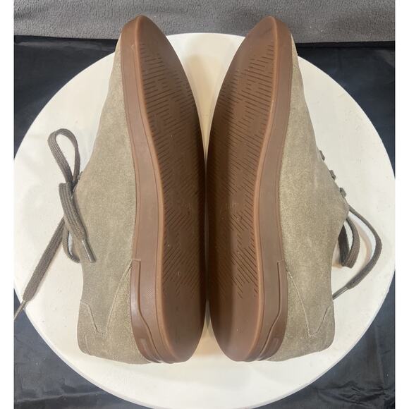 Clarks Low Top Suede Leather Sneakers Shoes Tan Men Size 10.5 Comfort Casual - Picture 11 of 15